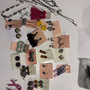 Earrings & More!  Bulk fun lot, 20 plus pieces, including fun necklaces.
